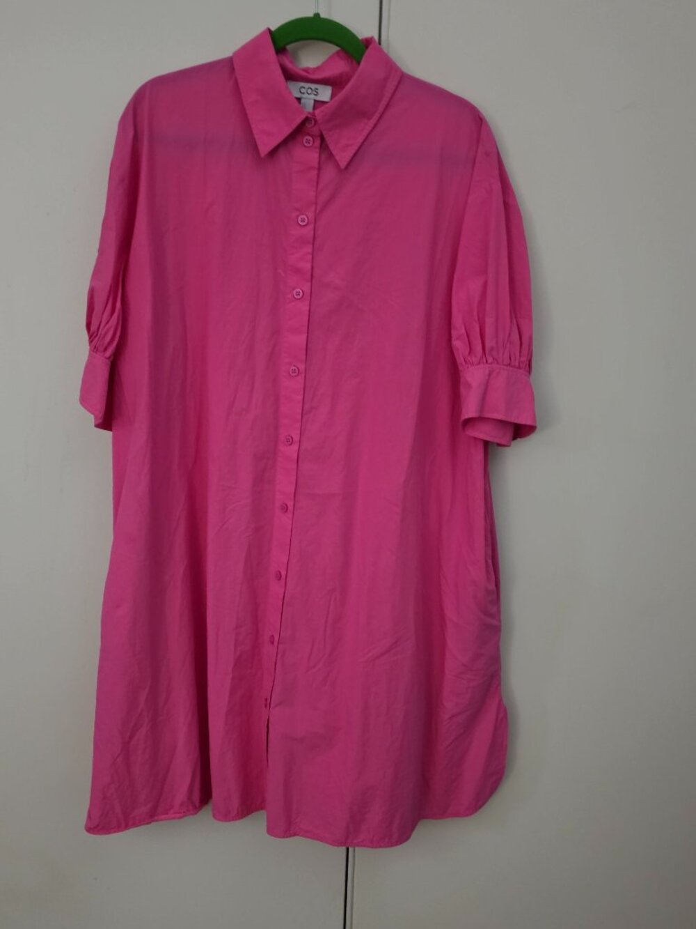 COS Button Front Shirt Dress. Size 14. Cotton Poplin